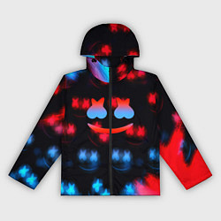 Ветровка с капюшоном женская Marshmello skibidi dob dob, цвет: 3D-черный