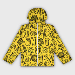 Ветровка с капюшоном женская Пиво и аксессуары - жёлтый, цвет: 3D-белый