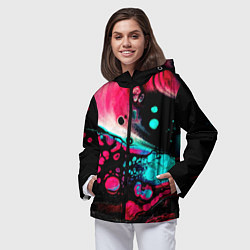Ветровка с капюшоном женская Пигмент, цвет: 3D-черный — фото 2