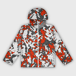 Женская ветровка Абстракция серо-красная