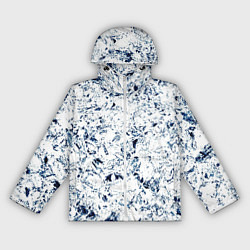 Ветровка с капюшоном женская Паттерн ледяные вершины гор, цвет: 3D-белый