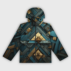 Ветровка с капюшоном женская Геометрический узор в египетском стиле, цвет: 3D-черный