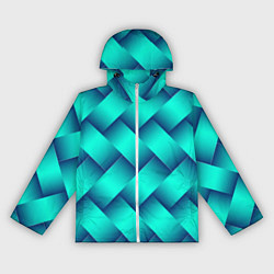 Ветровка с капюшоном женская Бирюзовое переплетение, цвет: 3D-белый