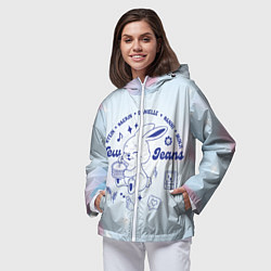 Ветровка с капюшоном женская Newjeans bunny, цвет: 3D-белый — фото 2