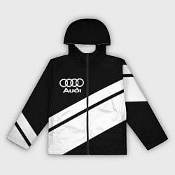 Ветровка с капюшоном женская Audi sport line, цвет: 3D-черный
