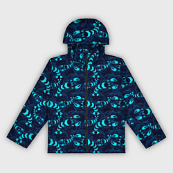 Ветровка с капюшоном женская Голубые раки, цвет: 3D-черный