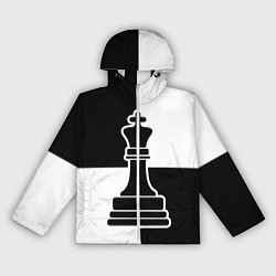 Ветровка с капюшоном женская Шахматы - ферзь, цвет: 3D-белый