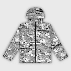 Ветровка с капюшоном женская Экзотические рыбы в кораллах, цвет: 3D-черный