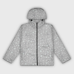 Ветровка с капюшоном женская Узорная текстура бетона, цвет: 3D-черный