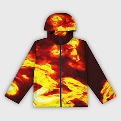 Ветровка с капюшоном женская Огненное безумие, цвет: 3D-черный