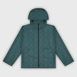 Женская ветровка Зелёный геометричные линии