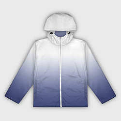 Женская ветровка Туманный градиент бело-синий