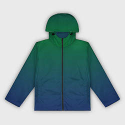 Женская ветровка Темно-зеленый и синий градиент