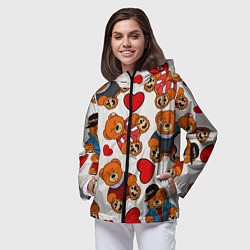 Ветровка с капюшоном женская Медведи - персонажи из Слово пацана, цвет: 3D-черный — фото 2