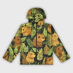 Женская ветровка Капибары - лесной маскировочный камуфляж