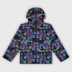 Ветровка с капюшоном женская Абстрактный узор в цвете, цвет: 3D-черный