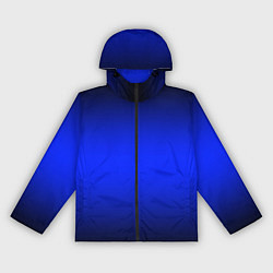 Ветровка с капюшоном женская Градиент чёрно-сине-чёрный, цвет: 3D-черный