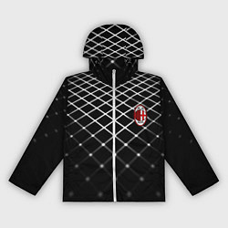 Ветровка с капюшоном женская Милан футбольный клуб, цвет: 3D-белый