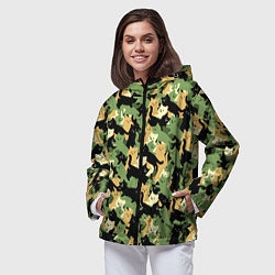 Ветровка с капюшоном женская Котофляж, цвет: 3D-черный — фото 2
