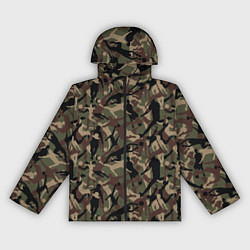 Ветровка с капюшоном женская Футбол - камуфляж, цвет: 3D-черный