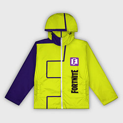 Ветровка с капюшоном женская Fortnite logo yellow game, цвет: 3D-белый