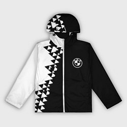 Ветровка с капюшоном женская BMW sport geometry steel, цвет: 3D-белый