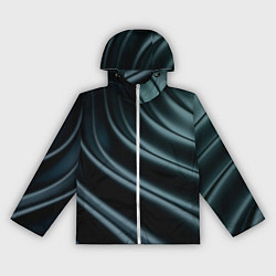 Ветровка с капюшоном женская Темная волна, цвет: 3D-белый