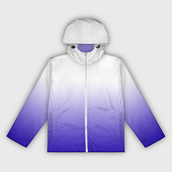 Ветровка с капюшоном женская Градиент белый ультрамарин, цвет: 3D-белый