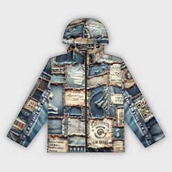 Ветровка с капюшоном женская State California - пэчворк, цвет: 3D-черный