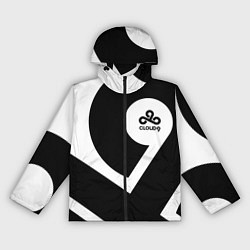 Ветровка с капюшоном женская Cloud9 - black and white, цвет: 3D-черный