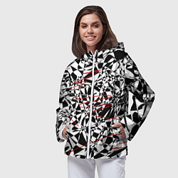 Ветровка с капюшоном женская Графика, цвет: 3D-белый — фото 2