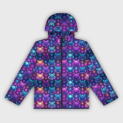 Ветровка с капюшоном женская Фурри мордочки лисица, цвет: 3D-черный