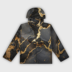 Ветровка с капюшоном женская Золото и черный агат, цвет: 3D-черный