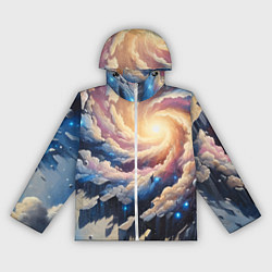 Ветровка с капюшоном женская Космическая галактика - нейросеть фантазия, цвет: 3D-белый