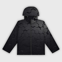 Ветровка с капюшоном женская Камуфляж черных плит, цвет: 3D-черный