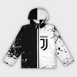 Ветровка с капюшоном женская Juventus краски текстура спорт, цвет: 3D-черный