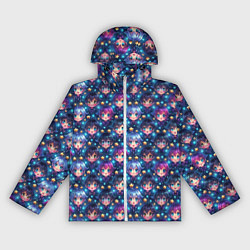 Ветровка с капюшоном женская Парень и девушка аниме паттерн, цвет: 3D-белый