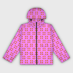 Ветровка с капюшоном женская Паттерн точечный, цвет: 3D-черный