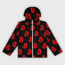 Женская ветровка Bitcoin red logo money