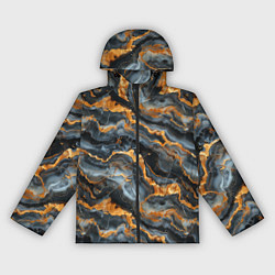 Ветровка с капюшоном женская Мраморное золото, цвет: 3D-черный