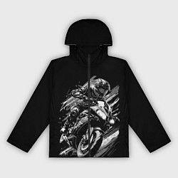 Ветровка с капюшоном женская Спорт байк, цвет: 3D-черный