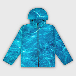 Ветровка с капюшоном женская Водная текстура, цвет: 3D-черный