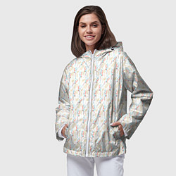 Ветровка с капюшоном женская Мужское и женское начало, цвет: 3D-белый — фото 2