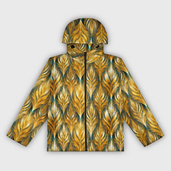 Ветровка с капюшоном женская Золото осени травинки, цвет: 3D-черный