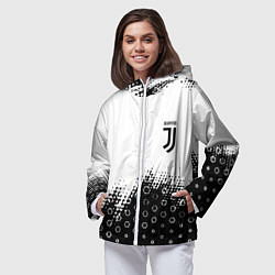 Ветровка с капюшоном женская Juventus sport steel, цвет: 3D-белый — фото 2