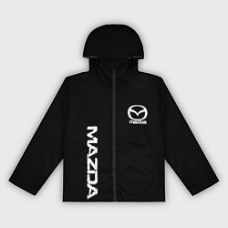Ветровка с капюшоном женская Mazda white logo, цвет: 3D-черный