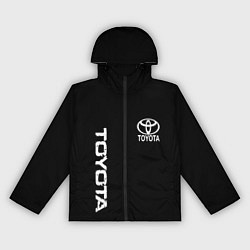 Ветровка с капюшоном женская Toyota logo white steel, цвет: 3D-черный