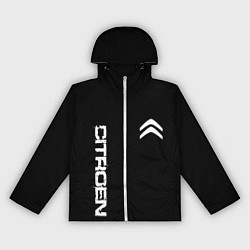 Ветровка с капюшоном женская Citroen logo white, цвет: 3D-белый