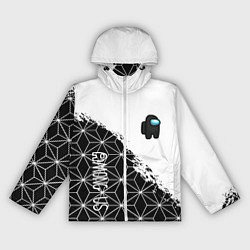 Ветровка с капюшоном женская Among us mobile game retro, цвет: 3D-белый