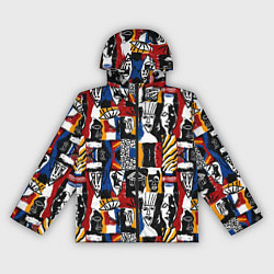 Ветровка с капюшоном женская Лица и узоры, цвет: 3D-черный
